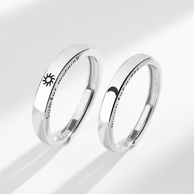 Buddha Stones Verstelbare Ring van 925 sterling zilver met zon- en maanbescherming. - image 1