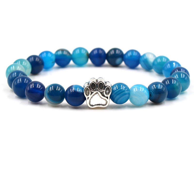 Indiase agaat groene agaat hondenpoot positieve kalmerende Armband - Blauwe agaat (Hoop ♥ Eenheid) - image 4