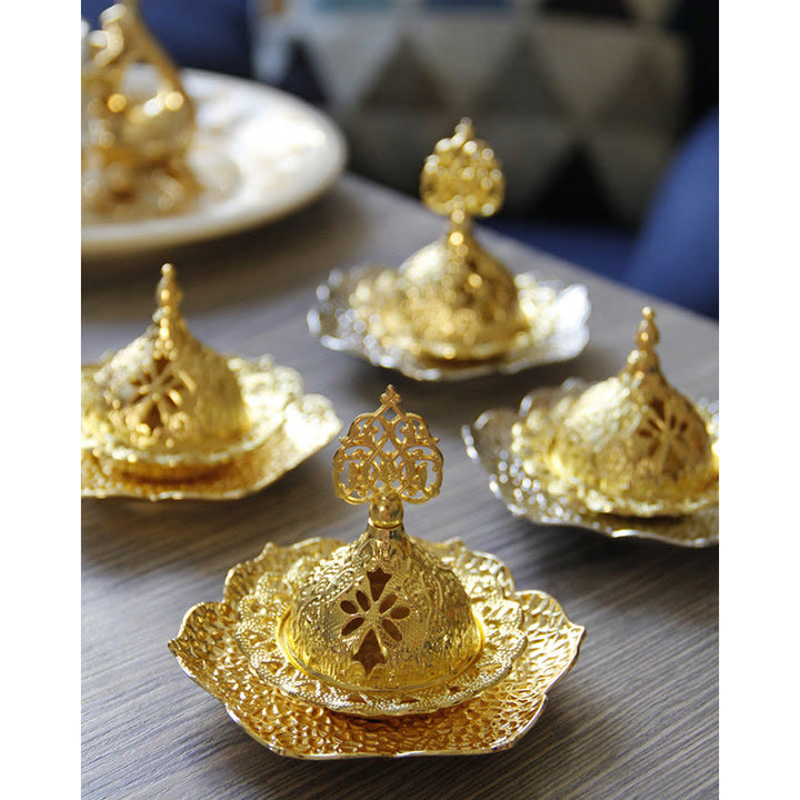 Onderzetter met bladgoud, spirituele mini-wierookbrander van Wierook metaal - image 11