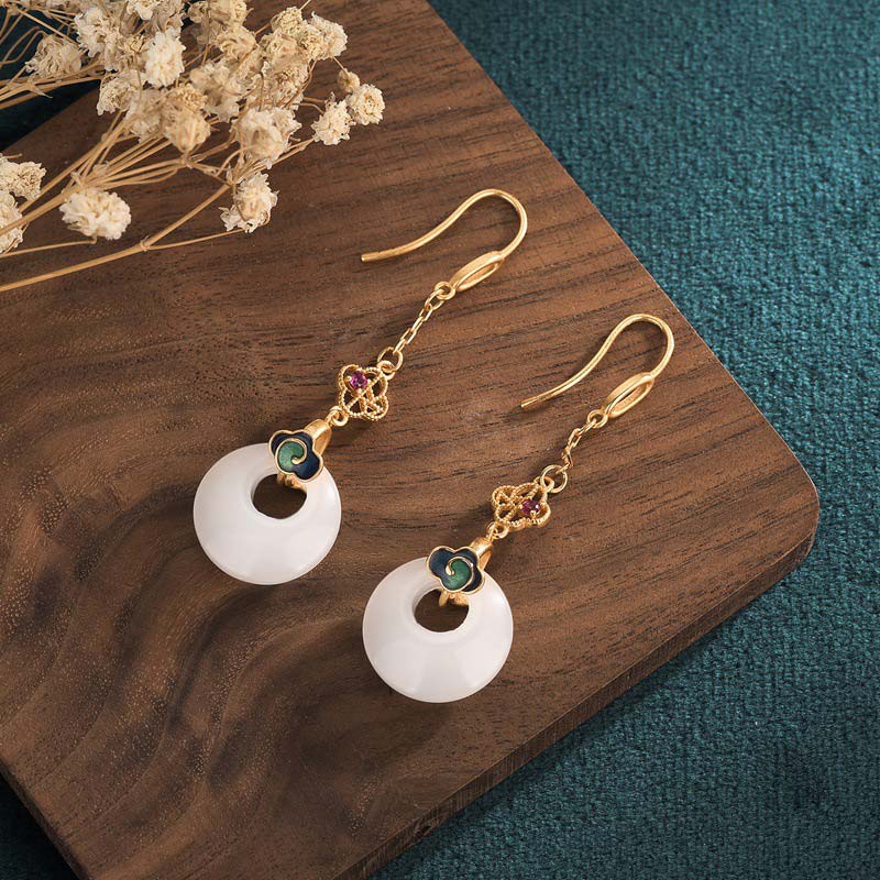 Feng Shui witte jade zegen Oorbellen - image 11