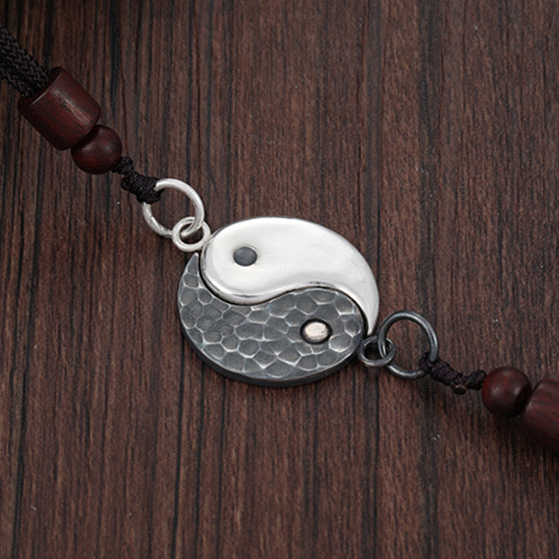 Buddha Stones Ketting met Yin Yang-balans en harmonie, 990 sterling zilver - image 0