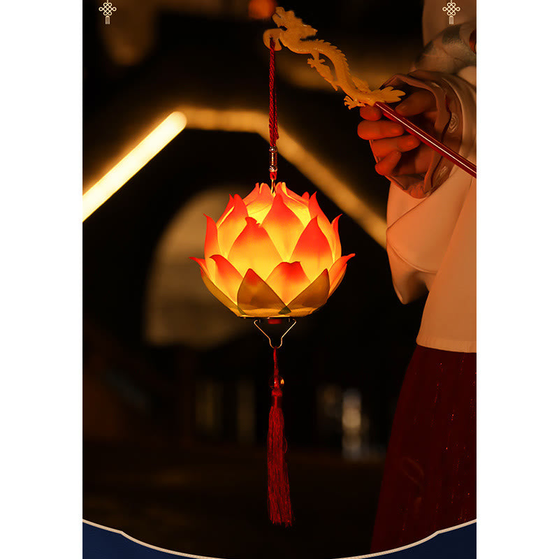 Buddha Stones DIY Lotusbloem Drakenlantaarn Kwastjes Lamp Decoratie - image 22