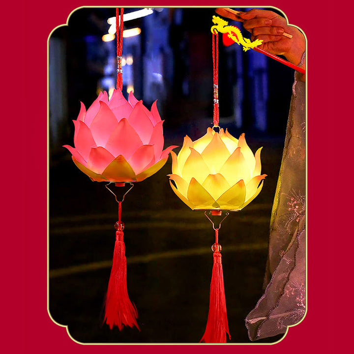 Buddha Stones DIY Lotusbloem Drakenlantaarn Kwastjes Lamp Decoratie - image 11