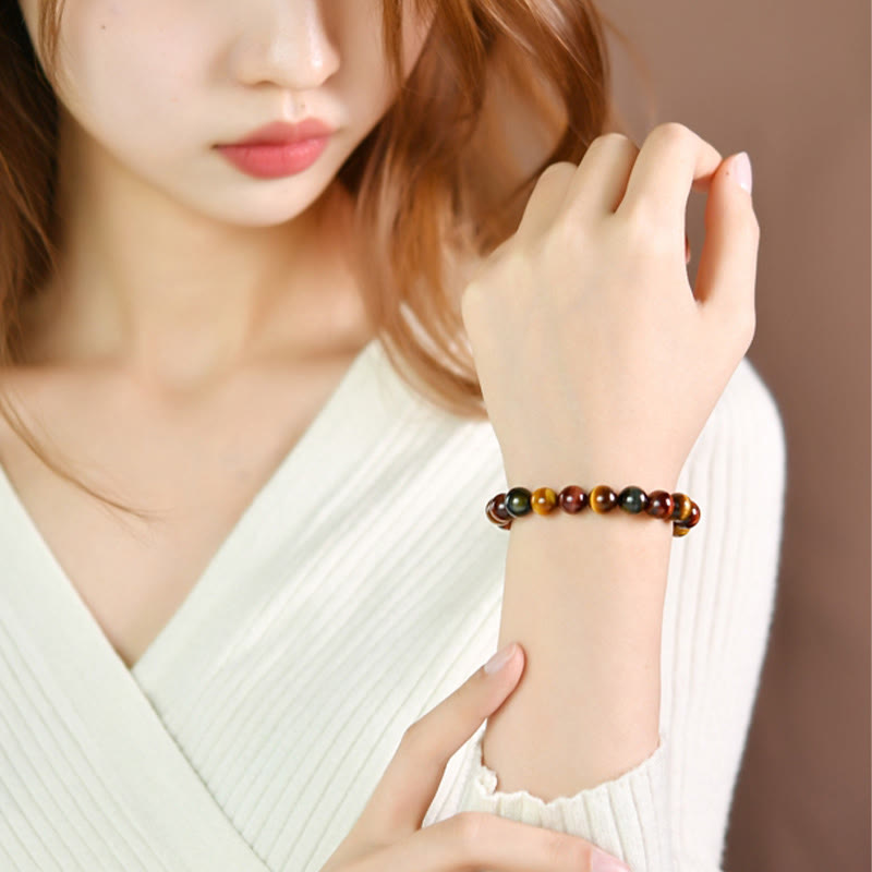 Buddha Stones Natuurlijke tijgeroog Armband voor positieve bescherming - image 13