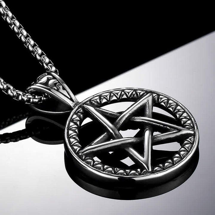 Pentagram balans Ketting van titaniumstaal - image 4
