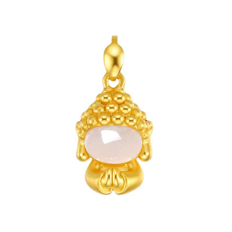 Buddha Stones Witte jade Boeddha succes hanger Ketting - image 2