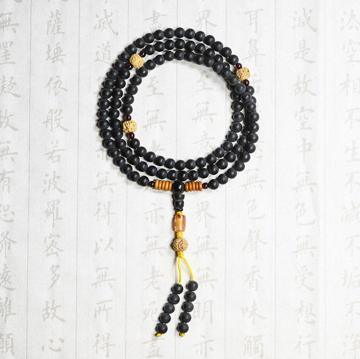 Buddha Stones Tibetaanse Mala Cypress Bodhi Zaad Rode Agaat Genezende Armband - 6mm - image 2
