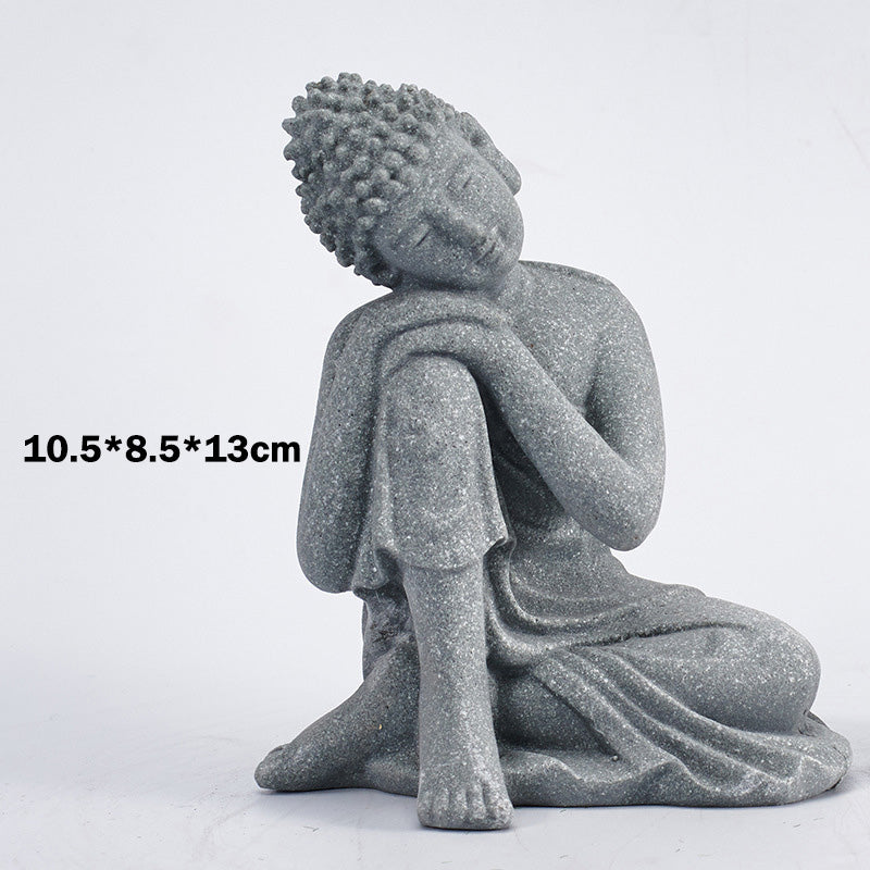 Buddha Stones Zittende meditatie Boeddha zegening Mededogen decoratie - image 17