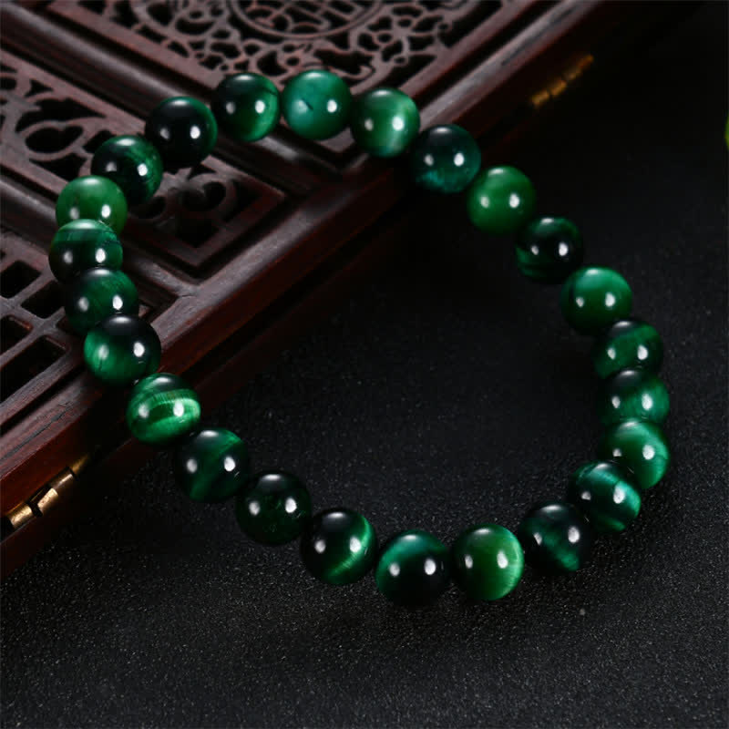 Buddha Stones Natuurlijke groene tijgeroog Armband - image 1