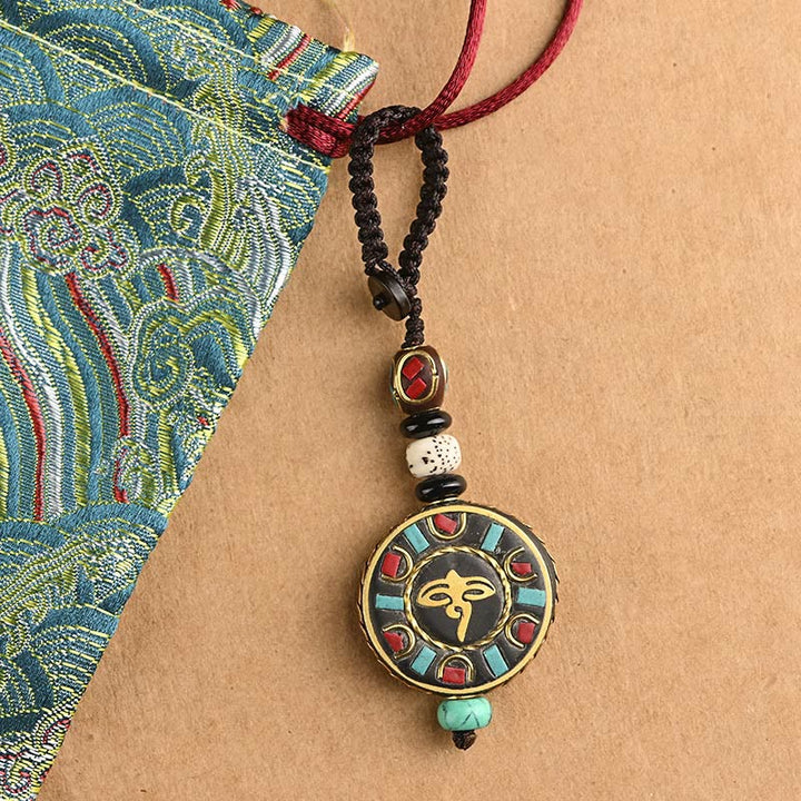 Buddha Stones Tibetaanse Om Mani Padme Hum Bodhi Seed Peace sleutelhanger - image 9