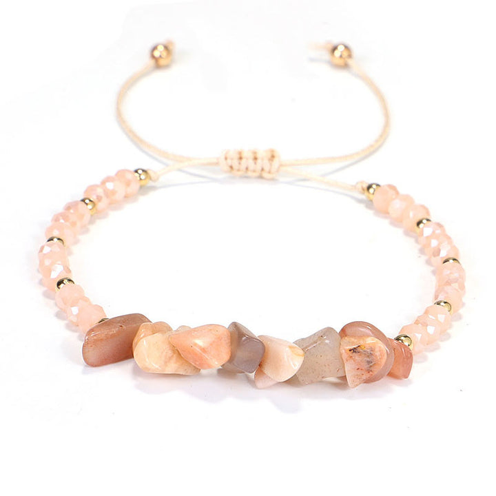 Buddha Stones Amethist Zuiverende Gebreide Armband - Roze kristal - image 3