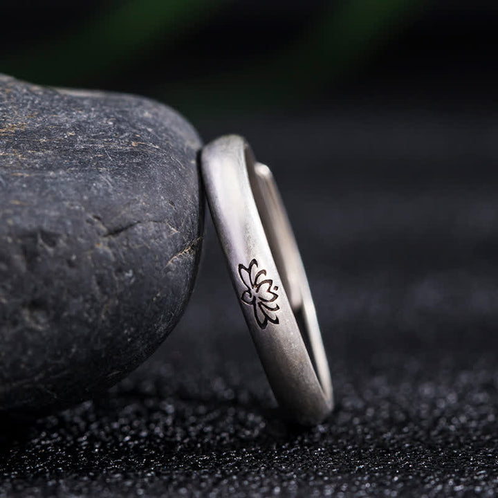 Buddha Stones Lotusbloem Ring van 925 sterling zilver - image 3