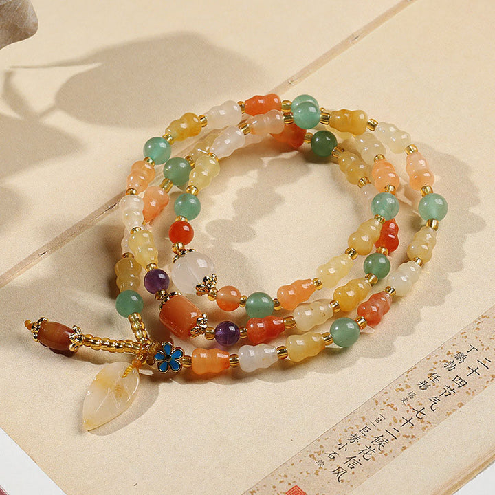 Buddha Stones Gouden zijden jade kalebas rijkdom Armband - image 2