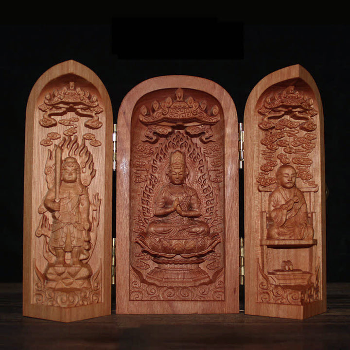 Avalokitesvara Kwan Yin Boeddha Kersenhout Compassie Woondecoratie Altaar - Tathagata - image 7