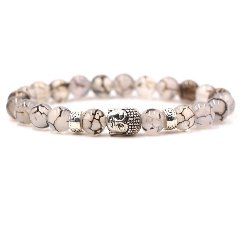 Buddha Stones Paarse agaat Armband - Drakenader-agaat - image 6