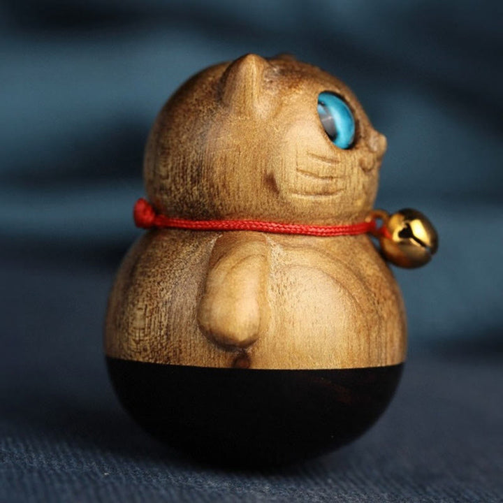 Buddha Stones Mini gelukskatje Phoebe Zhennan houten zegendecoratie - image 12