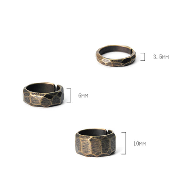 Buddha Stones Tibetaanse Ring van koper met eenvoudig design, symbool van rijkdom. - image 23