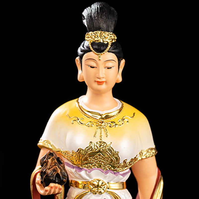 Buddha Stones Bodhisattva Nuwa Beschermingsbeeld van hars voor huisdecoratie - image 2