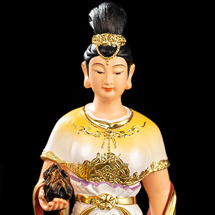 Buddha Stones Bodhisattva Nuwa Beschermingsbeeld van hars voor huisdecoratie - image 2