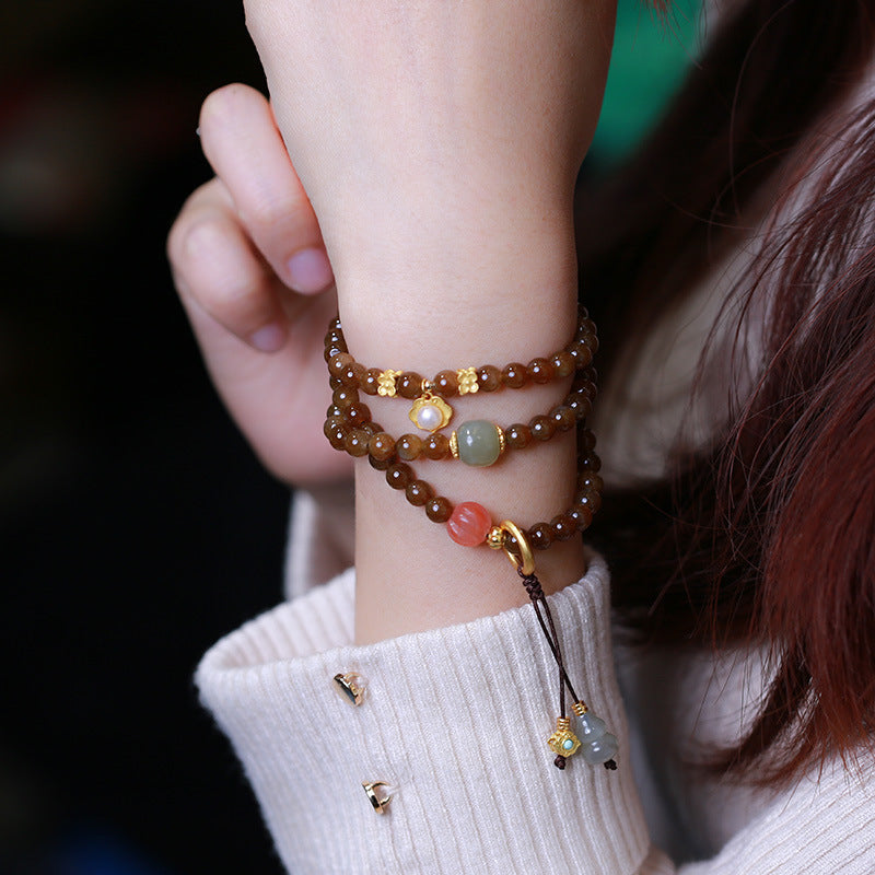Buddha Stones Jade vlinder pompoen Armband Ketting - image 6
