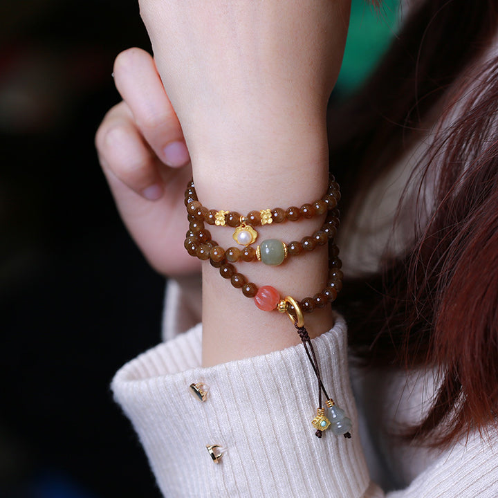 Buddha Stones Jade vlinder pompoen Armband Ketting - image 6