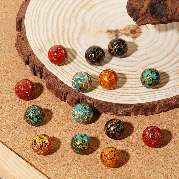 Buddha Stones Natuurlijke, veelkleurige lakparels, rustgevende Armband - image 2