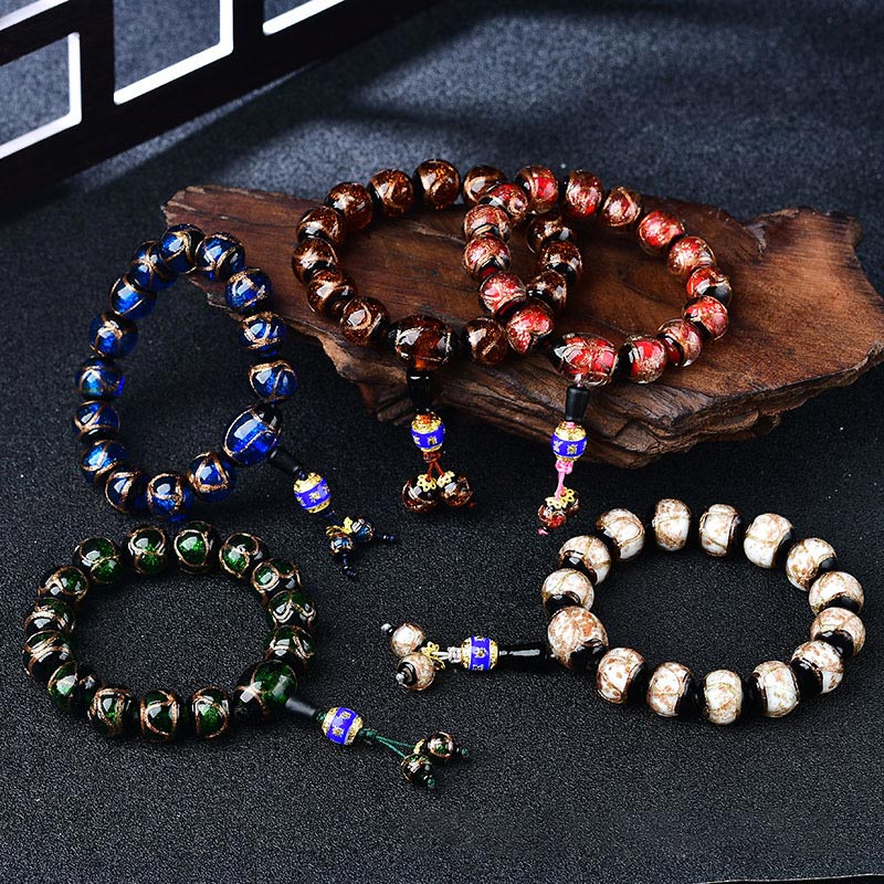 Tibetaanse Armband met drakenaderagaat voor helende doeleinden - image 1