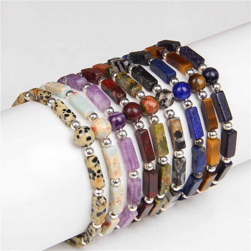 Buddha Stones Natuurlijke kristallen amethist tijgeroog spirituele balans Armband - image 1