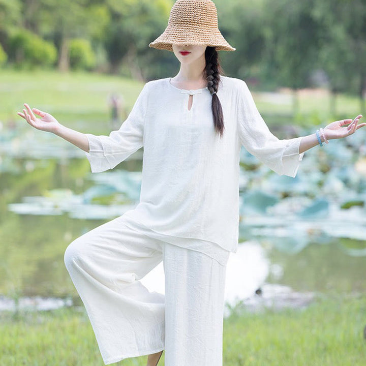 Tai Chi Meditatie Gebed Zen Spirituele Ochtendpraktijk Kleding Dames Set - image 6