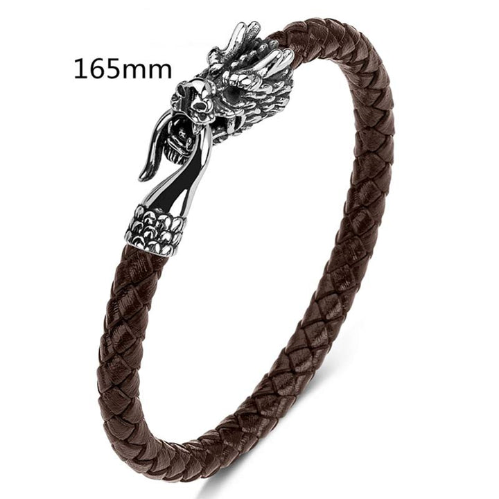 Buddha Stones Armband van titaniumstaal ter bescherming en geluk - Bruin - 165 mm - image 21