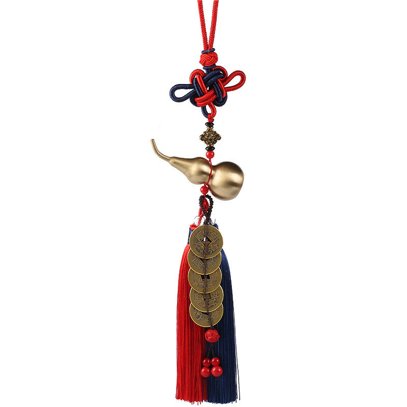 Buddha Stones Feng Shui Wu Lou Kalebas Oude Chinese Munten Rijkdom Auto Hangdecoratie - image 4