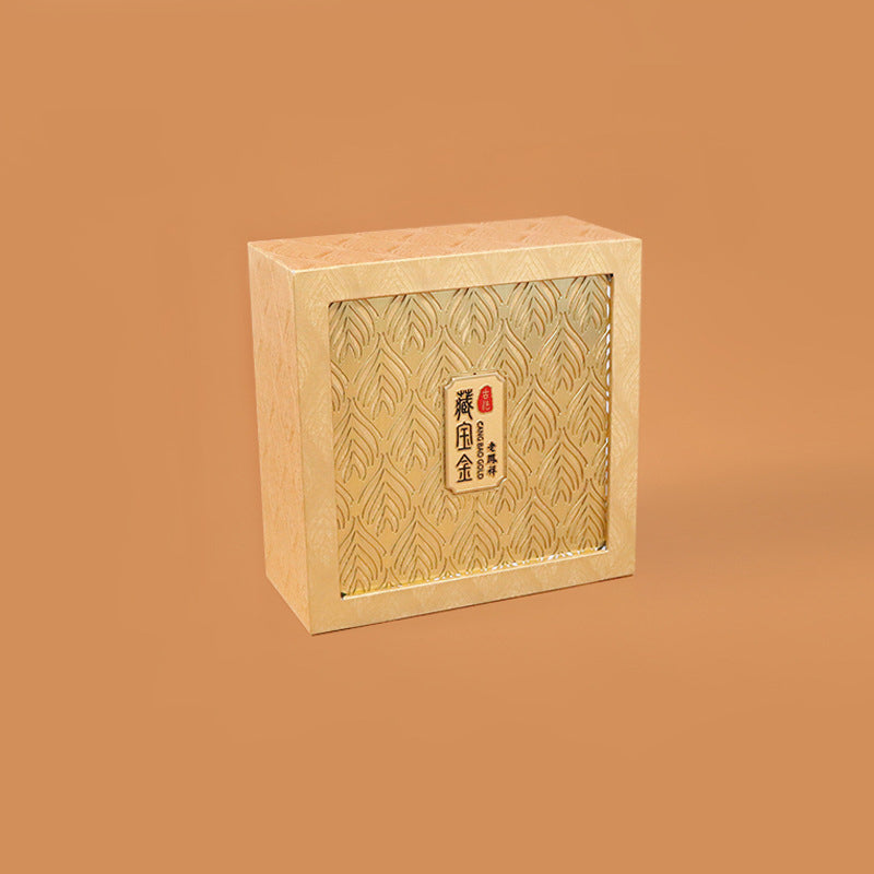 Retro sieraden opbergdoos met verenpatroon, geschenkdoos - image 10