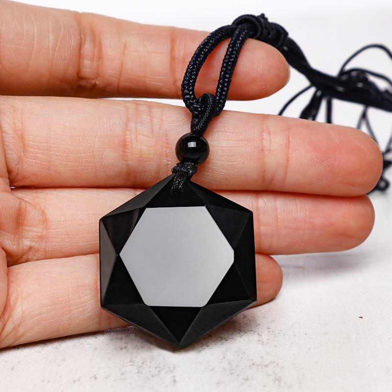 Ketting met hanger van zwarte obsidiaan voor zuivering. - image 5