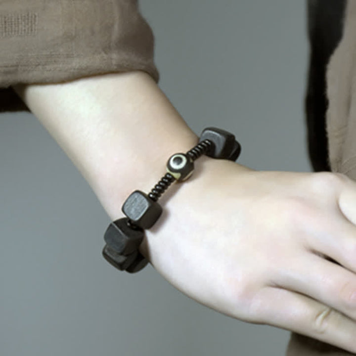 Buddha Stones Tibetaanse ebbenhouten Dzi-kralen Armband - image 11