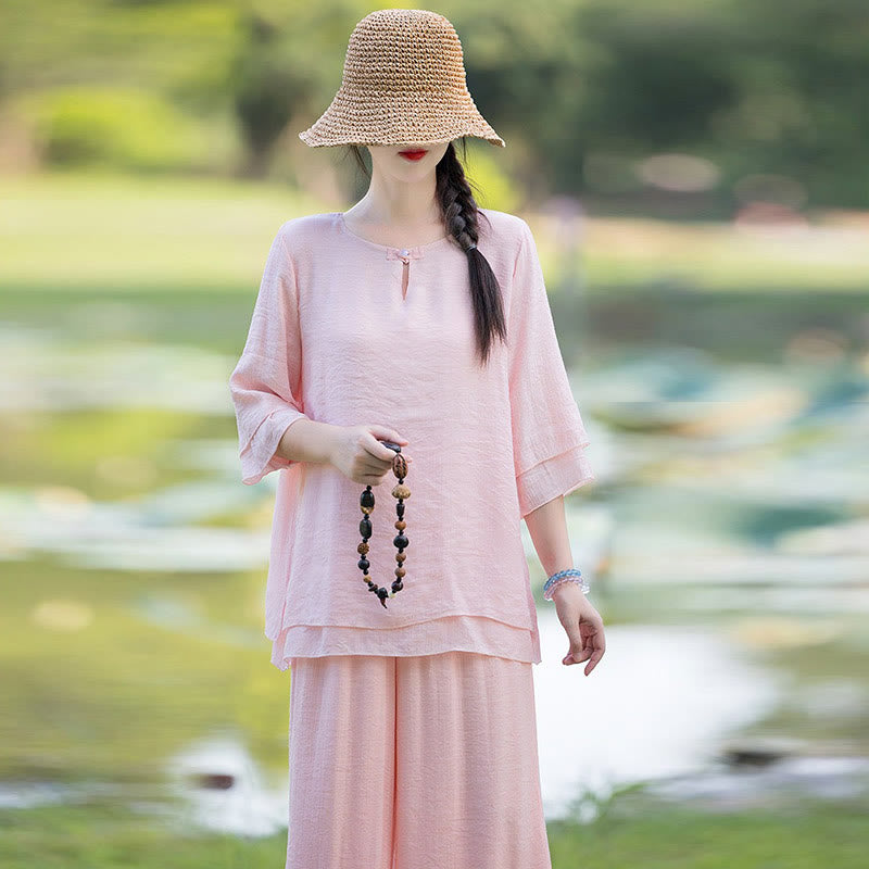 Tai Chi Meditatie Gebed Zen Spirituele Ochtendpraktijk Kleding Dames Set - image 16
