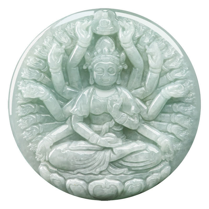 Buddha Stones Duizendhandige Kwan Yin Avalokitesvara Jade Ketting - image 11