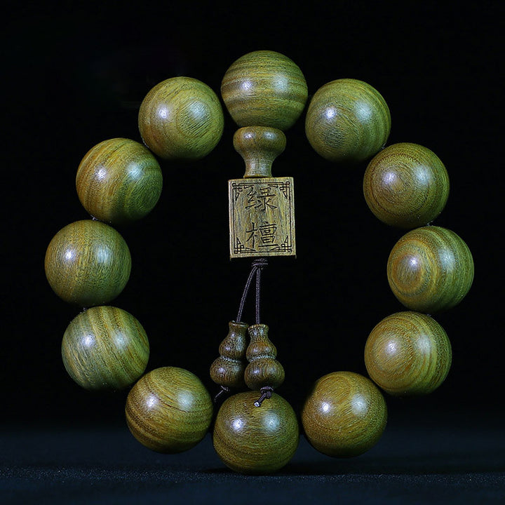 Buddha Stones Tibetaanse Armband met groene sandelhoutextractie - image 3