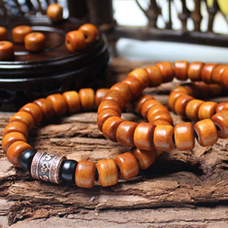 Buddha Stones Tibetaanse botkralen Om Mani Padme Hum sterkte Armband - image 2