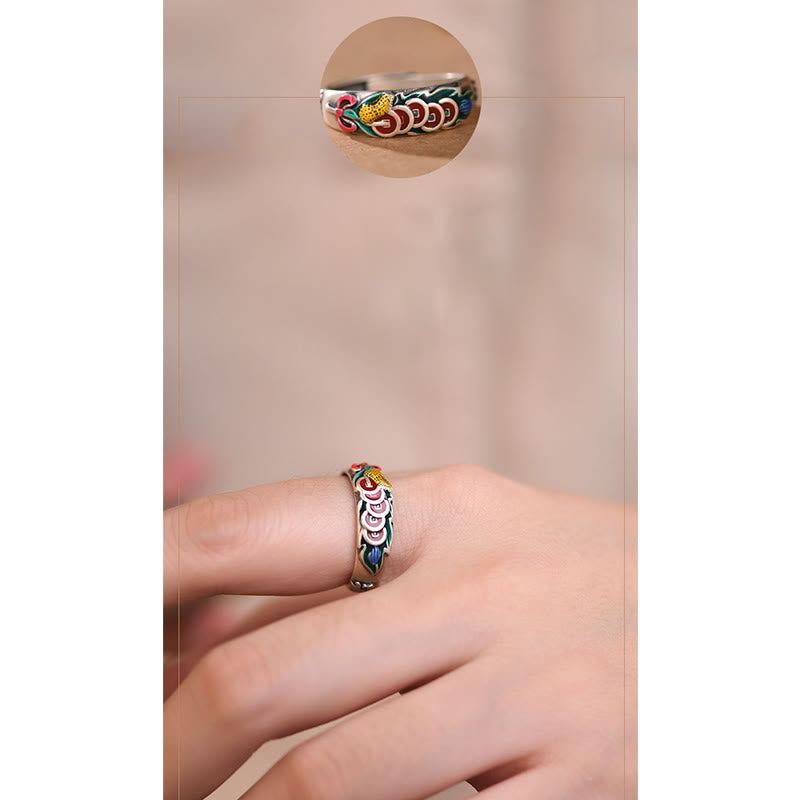 Buddha Stones Feng Shui Vijf Keizermunten Ring - image 10