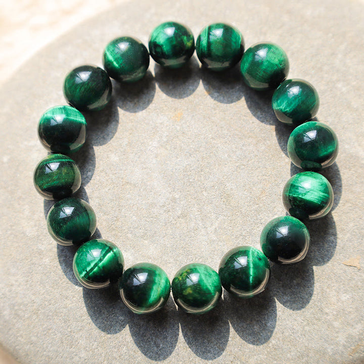 Buddha Stones Armband met tijgeroog-energie voor groei en genezing. - Tijgeroog - 12mm - image 0