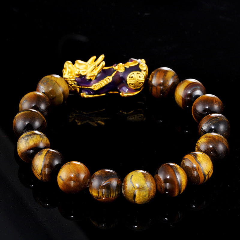 Buddha Stones Tibetaanse handgemaakte Feng Shui- Armband met tijgeroogmotief - image 2