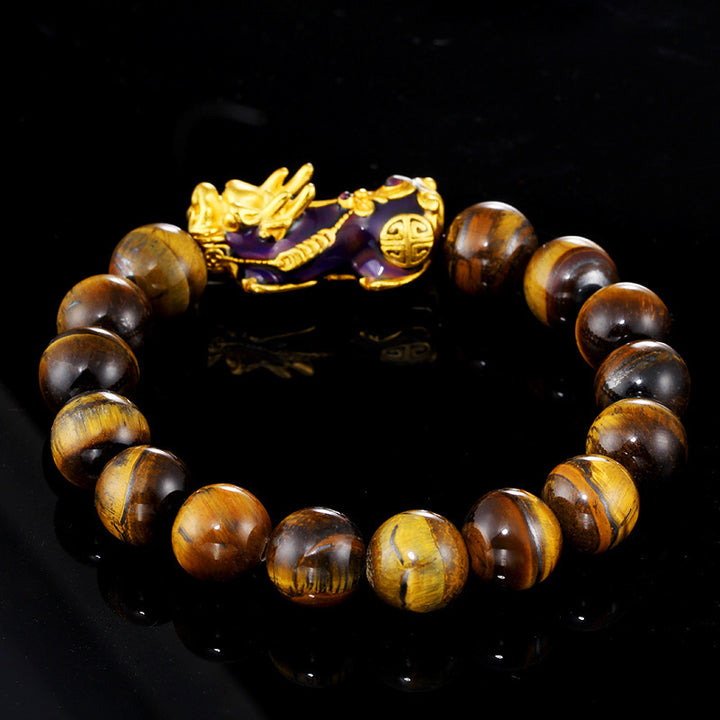 Buddha Stones Tibetaanse handgemaakte Feng Shui- Armband met tijgeroogmotief - image 2