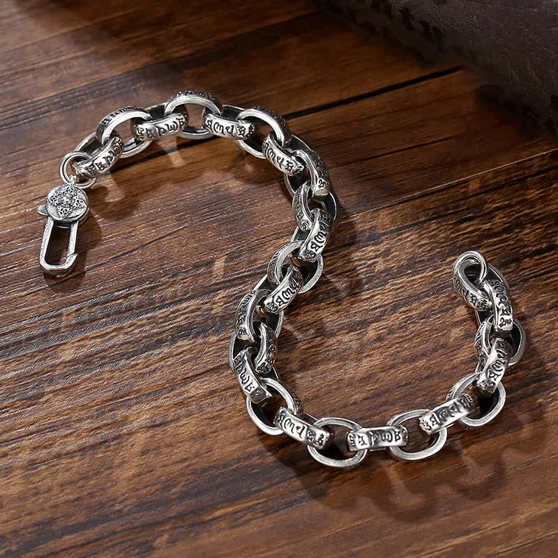 Buddha Stones 925 Sterling Zilveren Om Mani Padme Hum Gegraveerde Bangle-armband - image 3
