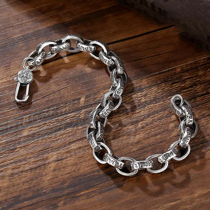 Buddha Stones 925 Sterling Zilveren Om Mani Padme Hum Gegraveerde Bangle-armband - image 3