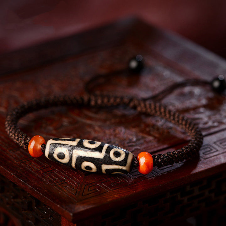 Buddha Stones Tibetaanse Armband met negen ogen (Dzi-kralen) als symbool van voorspoed. - image 4