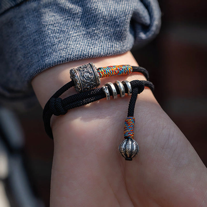 Buddha Stones Tibetaans Om Mani Padme Hum gegraveerd amulet dubbele Armband - image 12
