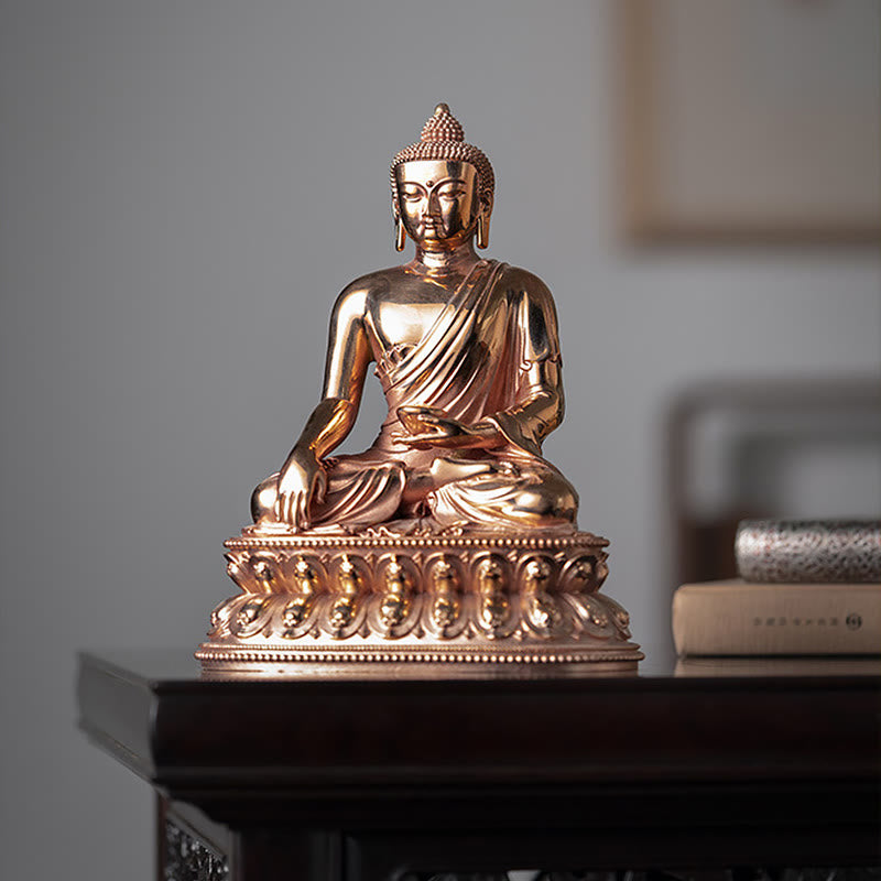 Buddha Stones Gautama Shakyamuni Boeddha beeldje, Sereniteit, koperen beeldje, woondecoratie - image 4