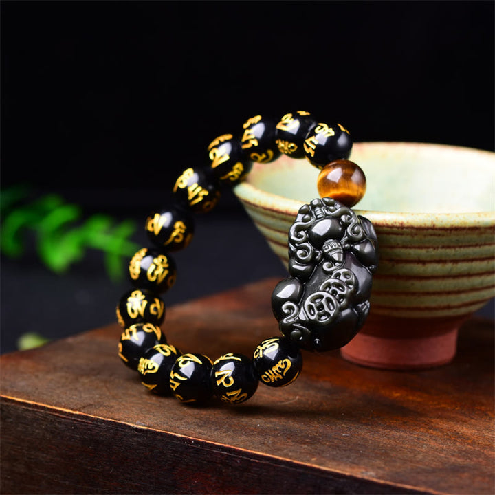 Feng Shui PiXiu Obsidiaan Rijkdom Armband - image 2