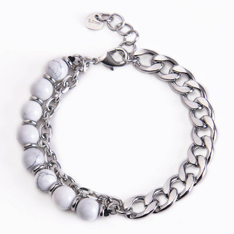 Buddha Stones Tijgeroog Picasso Jaspis Matstenen Armband - Witte turkoois - image 13