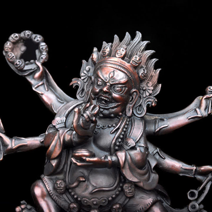 Buddha Stones Tibetaanse Mahakala Bodhisattva beeldje, mededogen, koperen beeldje, decoratie - image 12